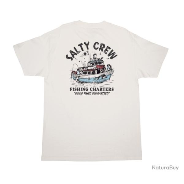 Tee Shirt Manches Courtes Salty Crew Fishing Charters Premium Camel