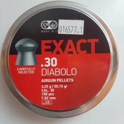 Plombs JSB Exact .30 7.62mm x150 3,25 grammes