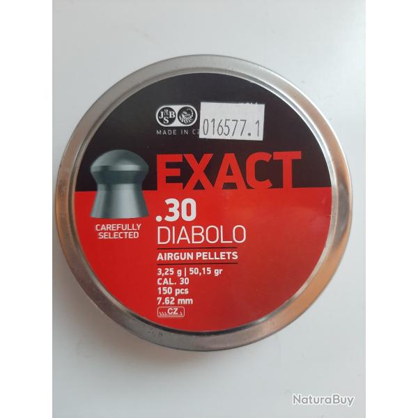 Plombs JSB Exact .30 7.62mm x150 3,25 grammes