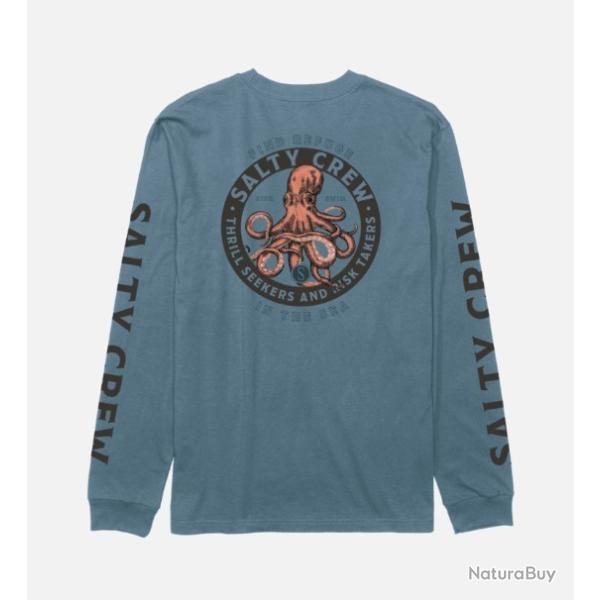Tee Shirt Manches Longues Salty Crew Deep Reach Standart Bleu