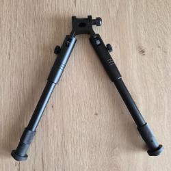 Bipied r&eacute;glable fixation rail picatinny