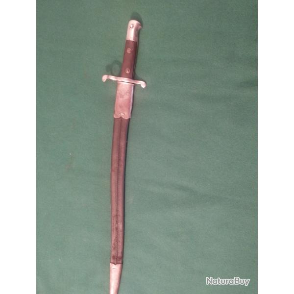 Baionette Anglaise yatagan  pour fuzil Westley Richards  " Monkey Tail " m/ 1867 complete