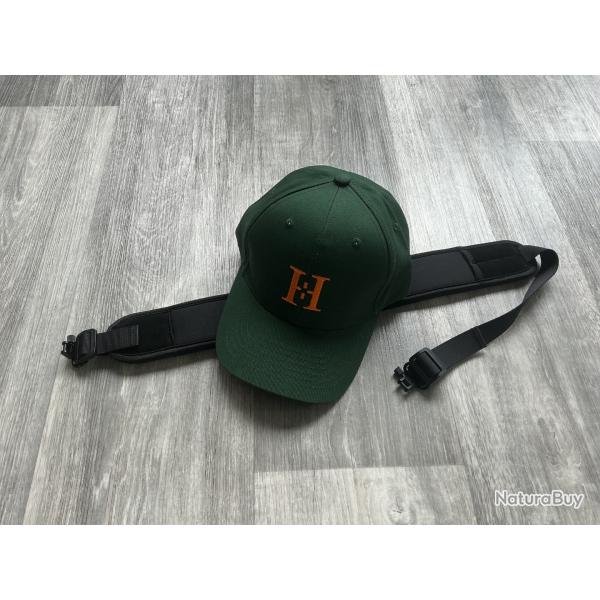 bretelle carabine neoprene noir + casquette