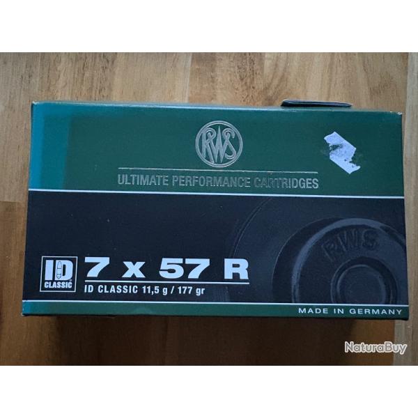 Bo�te balles neuve RWS 7 X 57R