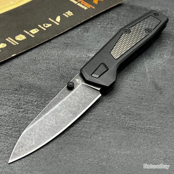 Couteau Gerber Fuse Black Manche GRN Lame Acier 7Cr17MoV Linerlock Clip