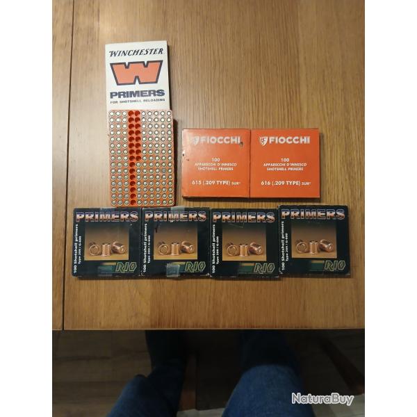 Lot amorces pour rechargement lisse