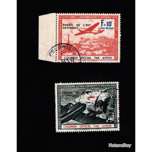 WW2 - Lot de timbres de la L�gion des Volontaires Fran�ais (LVF) - Avions