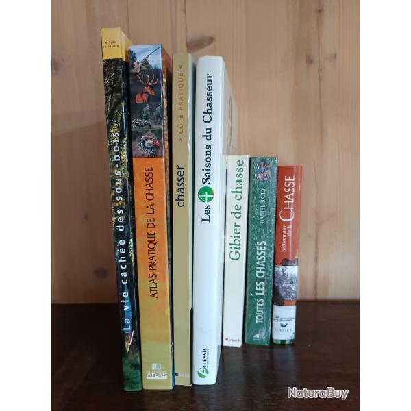 Lot de 7 livres "CHASSE" tr�s bon �tat (dont un neuf)