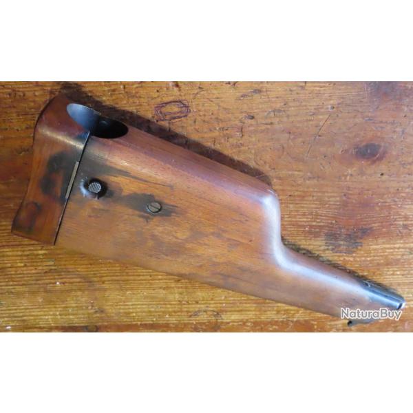 Etui crosse bois d'origine pour pistolet mauser C 96 .