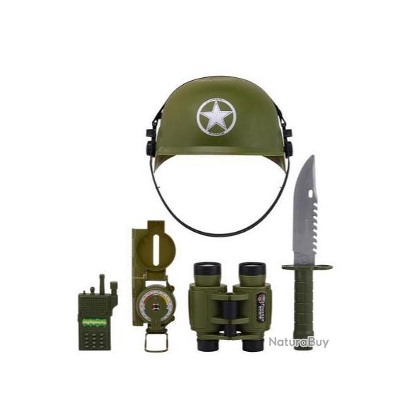 Set de jeu Enfant Forces arm�es sur carte avec casque