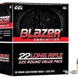 Boite de 525 cartouches cci blazer cal 22lr 38gr