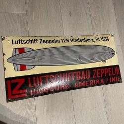 une plaque &eacute;maill&eacute;e zeppelin 1936