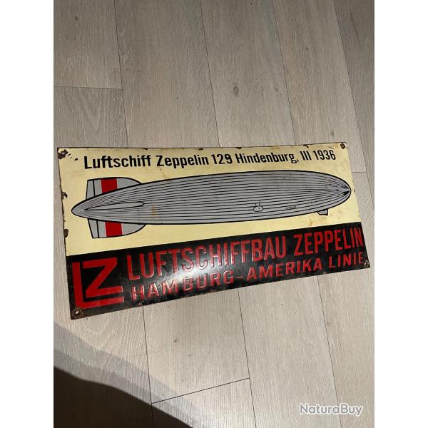 une plaque �maill�e zeppelin 1936