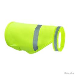 GILET DE S&Eacute;CURIT&Eacute; R&Eacute;FL&Eacute;CHISSANT POUR CHIEN - JAUNE