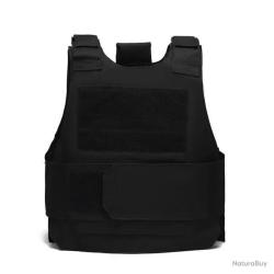 GILET TACTIQUE AIRSOFT 600D - L&Eacute;GER ET IMPERM&Eacute;ABLE - NOIR - LIVRAISON GRATUITE