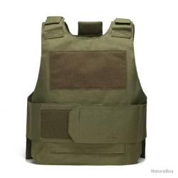 GILET TACTIQUE AIRSOFT 600D - L&Eacute;GER ET &Eacute;TANCHE - VERT - LIVRAISON GRATUITE