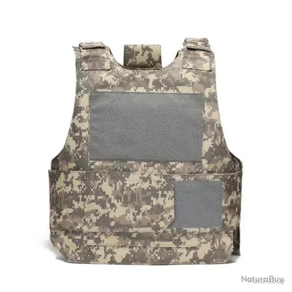 GILET TACTIQUE NYLON 600D - L�GER ET �TANCHE - CAMO ACU - LIVRAISON GRATUITE