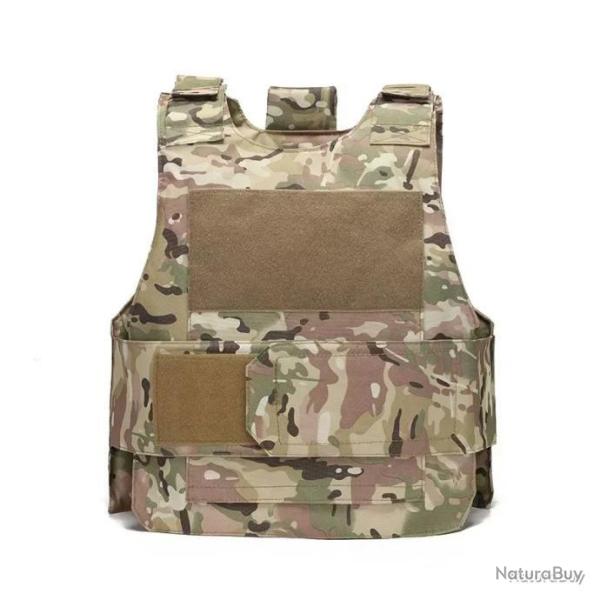GILET TACTIQUE NYLON 600D - L�GER ET �TANCHE - MULTICAM - LIVRAISON GRATUITE