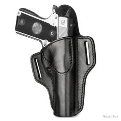 HOLSTER POUR MODEL 1911 (COLT, SIG, TAURUS, etc..) EN CUIR NOIR - LIVRAISON GRATUITE