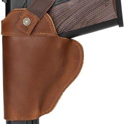 HOLSTER UNIVERSEL POUR DROITIER EN CUIR - MARRON - LIVRAISON GRATUITE