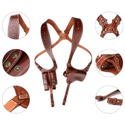 HOLSTER D'&Eacute;PAULE DE LUXE AVEC 2 PORTES CHARGEURS - LIVRAISON GRATUITE