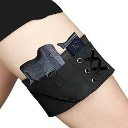 HOLSTER DE CUISSE POUR FEMME - AMBIDEXTRE - NOIR - LIVRAISON GRATUITE