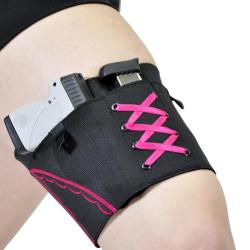 HOLSTER DE CUISSE POUR FEMME - AMBIDEXTRE - ROSE - LIVRAISON GRATUITE