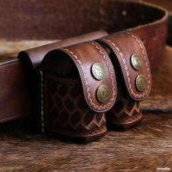 DOUBLE HOLSTER EN CUIR POUR SPEEDLOADER - LIVRAISON GRATUITE