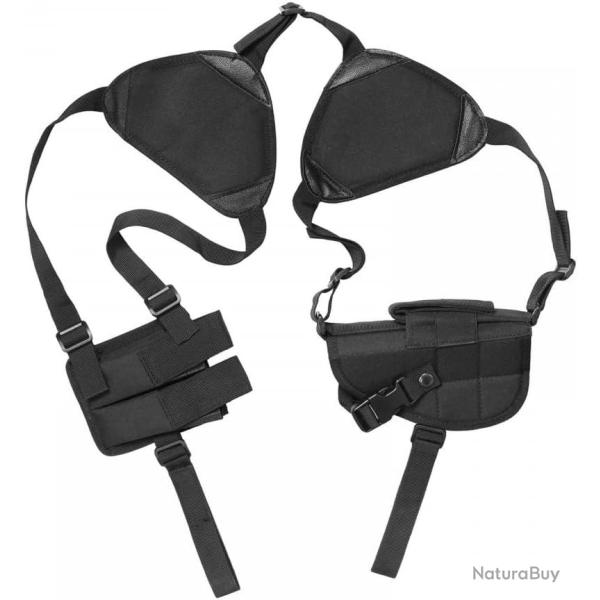 HOLSTER D'�PAULE POUR GAUCHER OU DROITIER AVEC 2 PORTE-CHARGEURS - LIVRAISON GRATUITE
