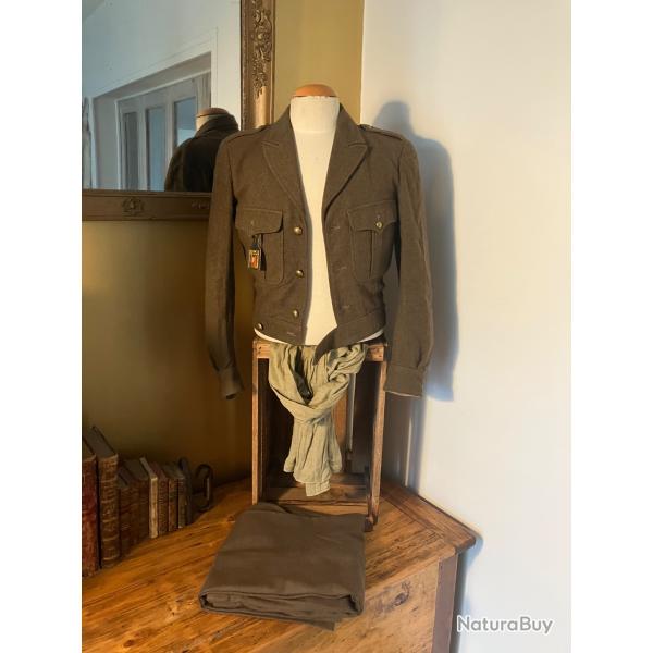 Blouson mod 46, pantalon et ch�che l�gionnaire - Indochine Alg�rie - militaria