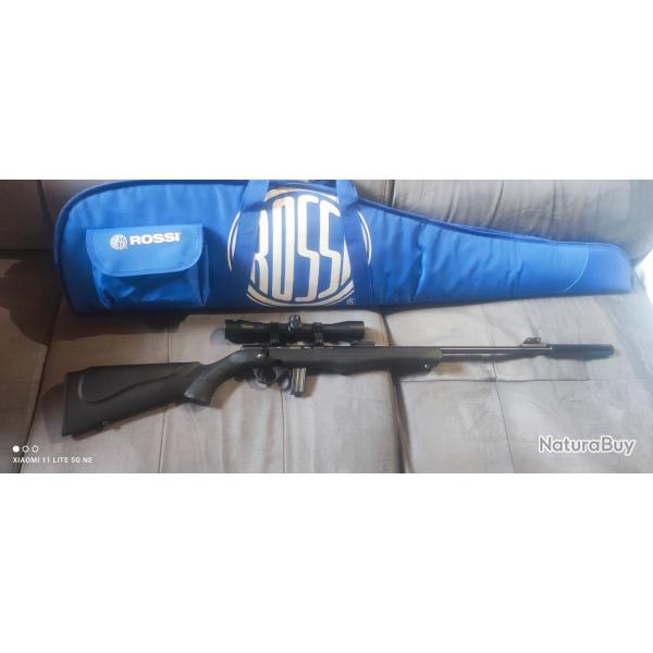 Carabine 22lr Rossi + lunettes + silencieux + munitions + fourreau d'origine Rossi