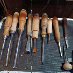 Outils crossier sculpteur travail du bois gouge ciseau couteau professionnel   l3