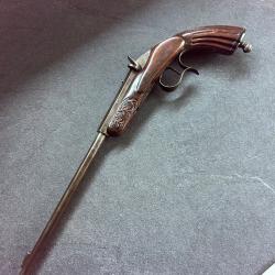 PISTOLET 6mm FLOBERT. ENGRAVED. QUALITE SUPER. CAT D