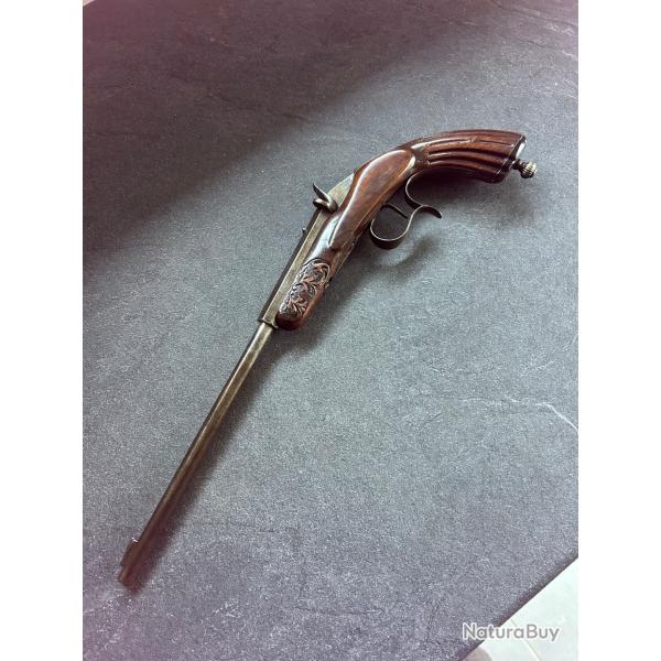 PISTOLET 6mm FLOBERT. ENGRAVED. QUALITE SUPER. CAT D