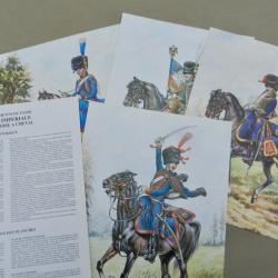 4 planches P. CONRAD - P. TROTEREAU -  L'Artillerie &agrave; cheval