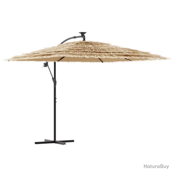 Parasol de jardin carr� avec manivelle 269 x 269 x 235 cm protection contre UV design contemporain