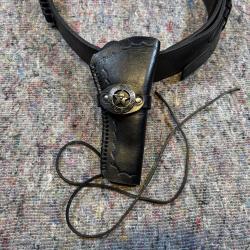 Ceinturon &eacute;pais Mexico noir neuf 45 pouces (C03)