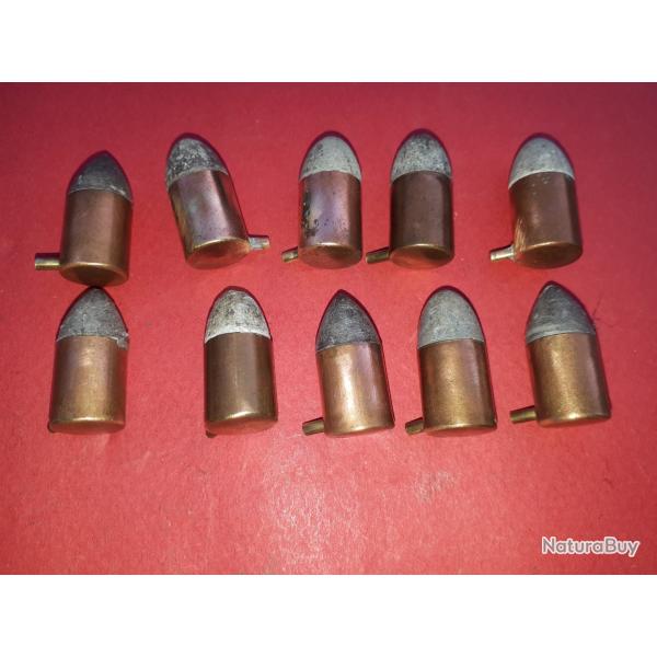 Lot de 10  Cartouches 12 MM Broche Poudre Noire marquage GJ