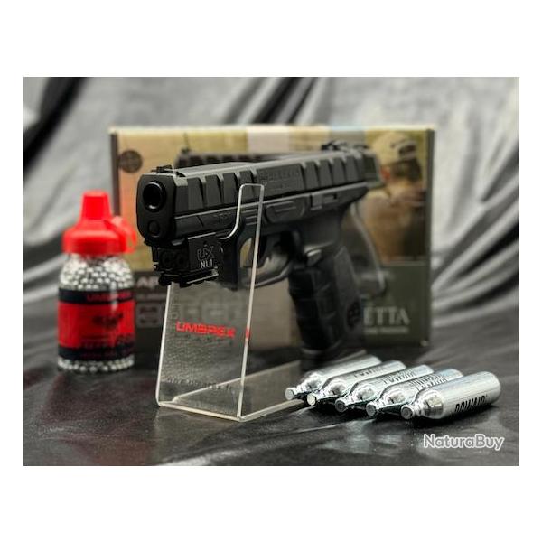 Pack Laser Pr�t a Tirer PISTOLET BERETTA APX CO2 CAL BB/4.5 MM - BLACK