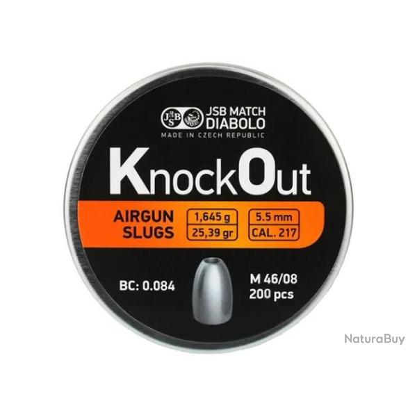 Slugs JSB Knock Out 5.5 mm HP 25.39 grain (.217)