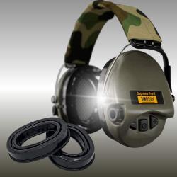 Sordin SUPREME PRO X LED Vert (GEL) - Serre-t&ecirc;te Camo