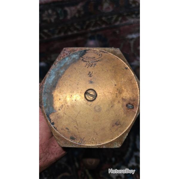 Bougeoir design scandinave Gusum Su�de laiton vintageMetallsl�jden Gusum Sweden Vintage