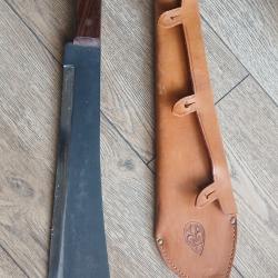 Machette et &eacute;tui cuir Fleur de lys