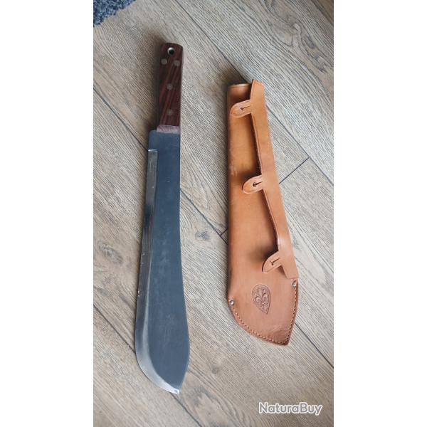 Machette et �tui cuir Fleur de lys
