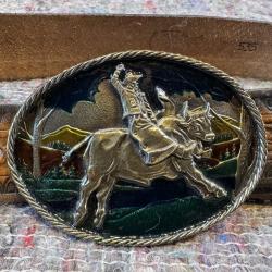 Belle ceinture artisanale + boucle couleur usa - T34-38 (C13)