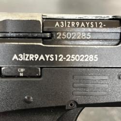Pistolet ZORAKI 9mm PAK mod&egrave;le unique au monde avec culasse ventil&eacute;e noir