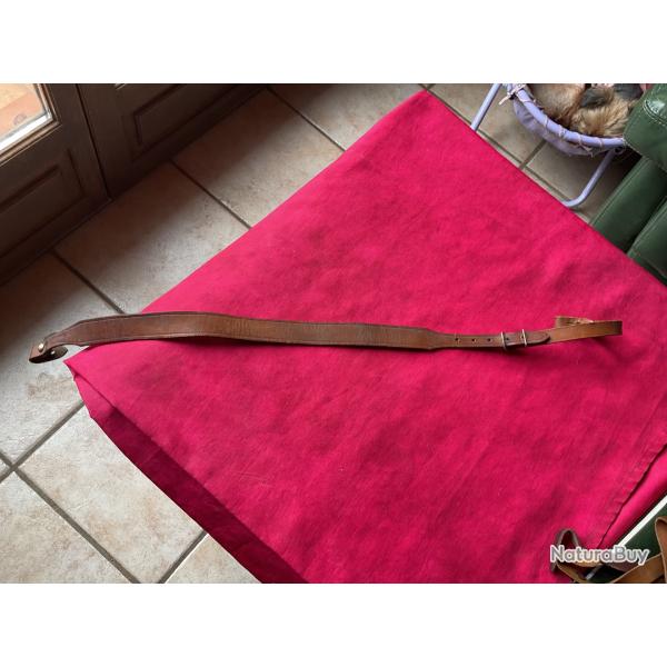 Bretelle en cuir, marron clair, pas de prix de r�serve.