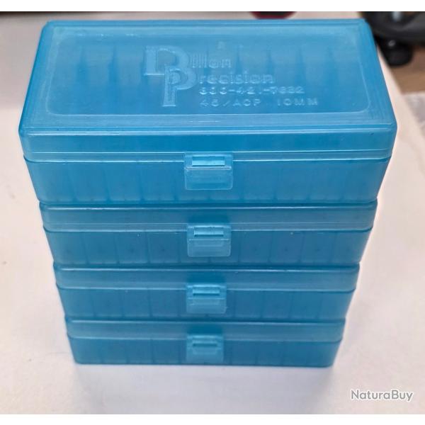 Lot de 4 boites de rangement Dillon pour 45ACP / 10 Auto