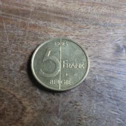 monnaie belgique 5 frank 1996