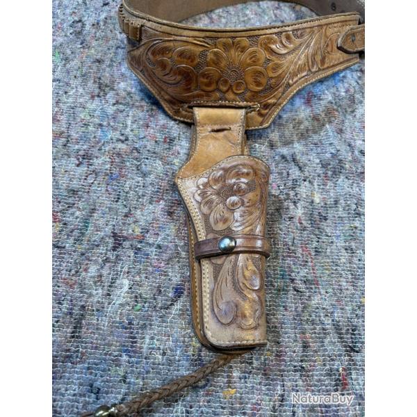 Bel �tui en cuir repouss�, Mexico, �pais et large T36 ! (C08)